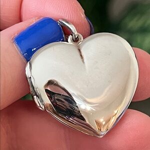 Vintage Sterling Silver 925 Heart Sweetheart Keepsake Locket Necklace Pendant